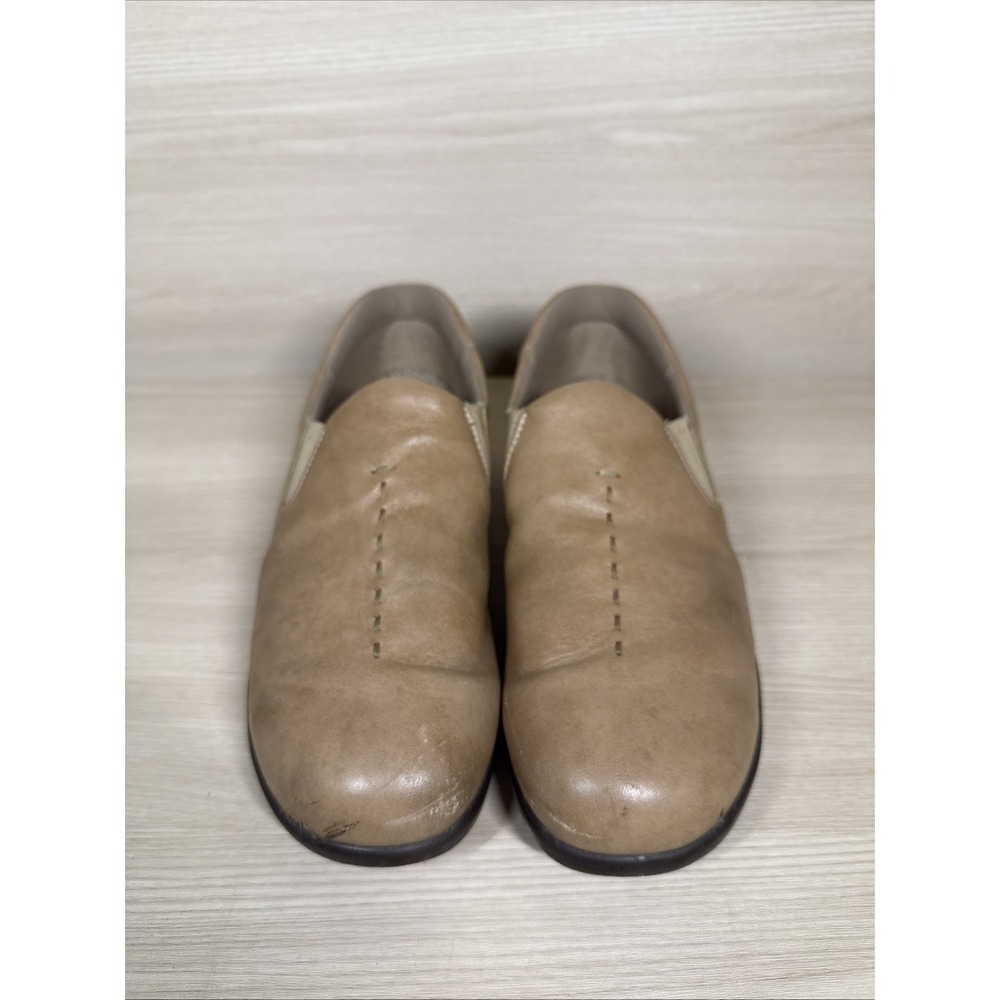 SAS Viva Shoes Womens Size 9S Tan Leather Slip On Tripad Comfort Made USA - Picture 2 of 8